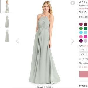 Azazie Ginger Dress in Silver